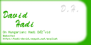 david hadi business card